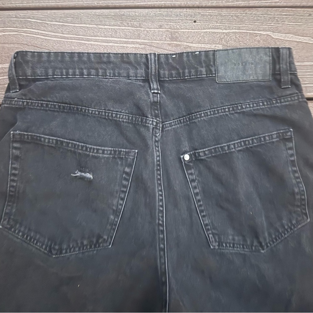 Ultra Hight Waist Distressed Black Women Loose Mom ankle Jeans size 10 - Picture 7 of 7